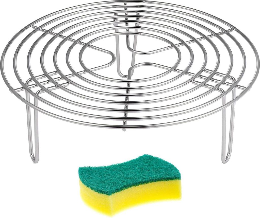 Rundes Dampfgestell aus Edelstahl, Edelstahl-Einsatzgestell, Dampfgestell, rundes Dampfgestell mit Schwamm, Dampfgestell, Kühlgestell, für Backen...