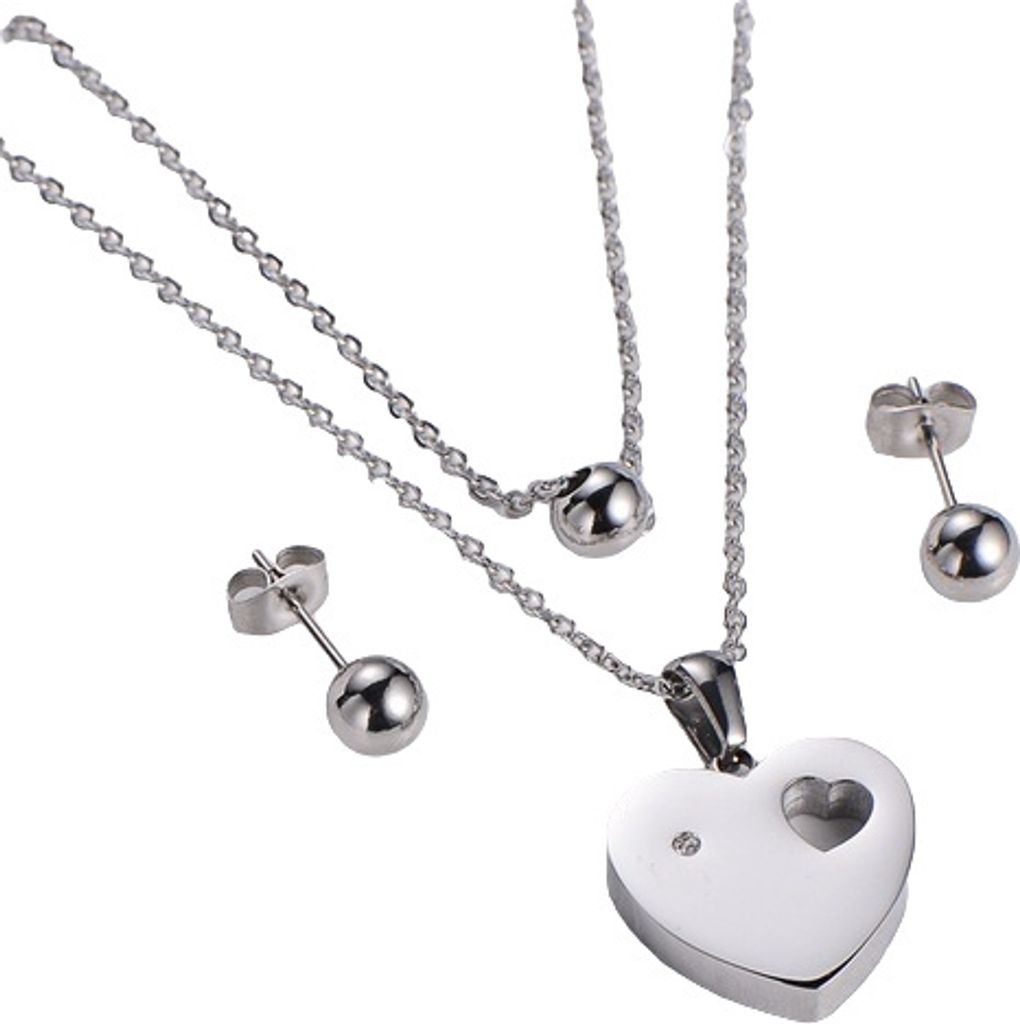 Elegantes Greta Set - Silbernes Schmuckset für empfindliche Haut KP20505