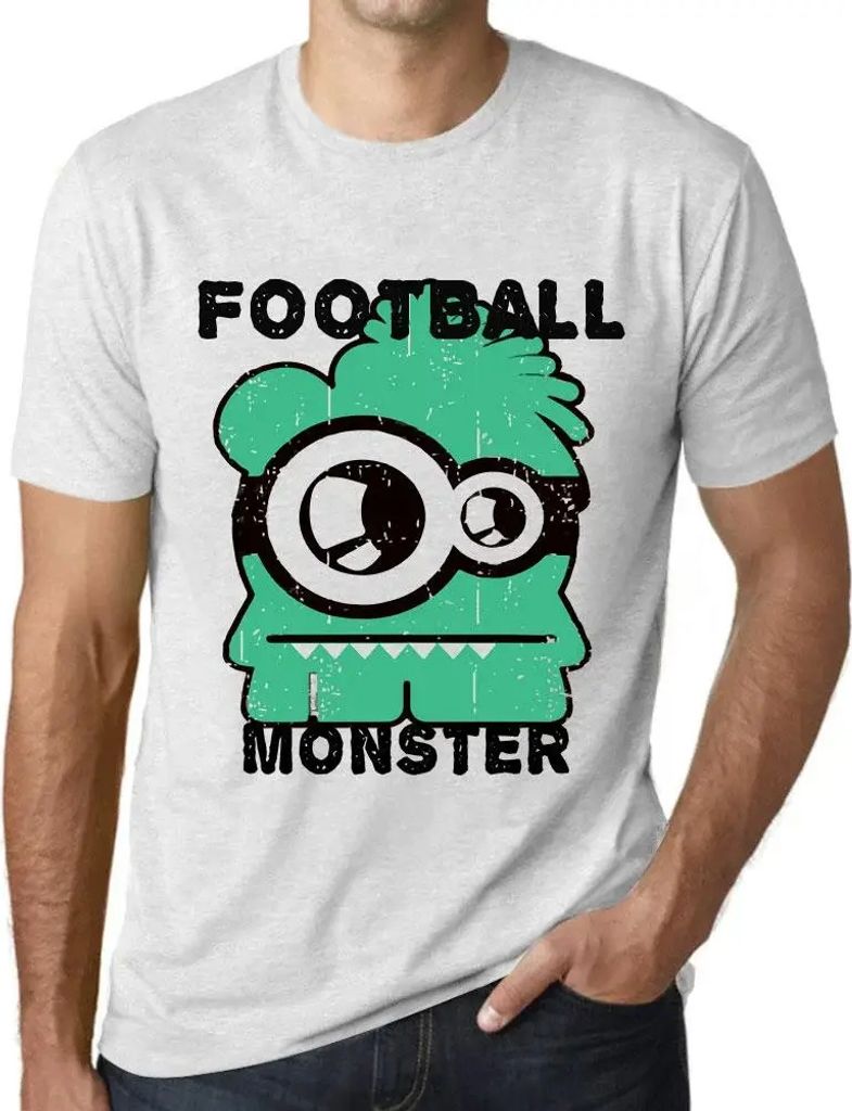 Herren Grafik T-Shirt Fußball-Monster – Football Monster – Öko-Verantwortlich Vintage Jahrgang Kurzarm Lustige Druck Geburtstag Geschenk Mann