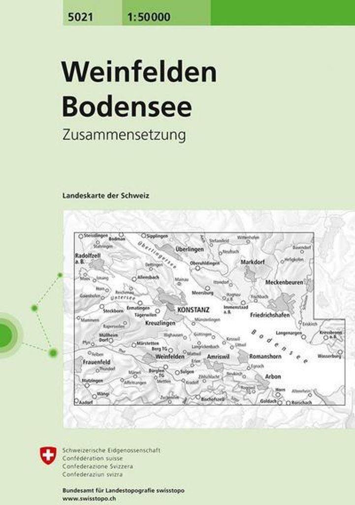 Swisstopo 1 : 50 000 Weinfelden - Bodensee
