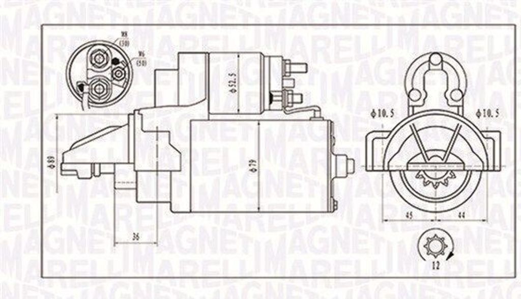 MAGNETI MARELLI 063721421010 - Anlasser, Starter für Jumper, Ducato, Transit V363, Transit Tourneo, Transit, Transit Custom, Tourneo Custom, Defen...