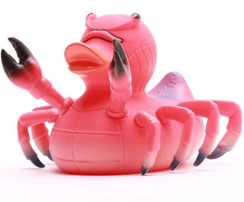 Badetier Krabbe rot Vinyl 9 cm