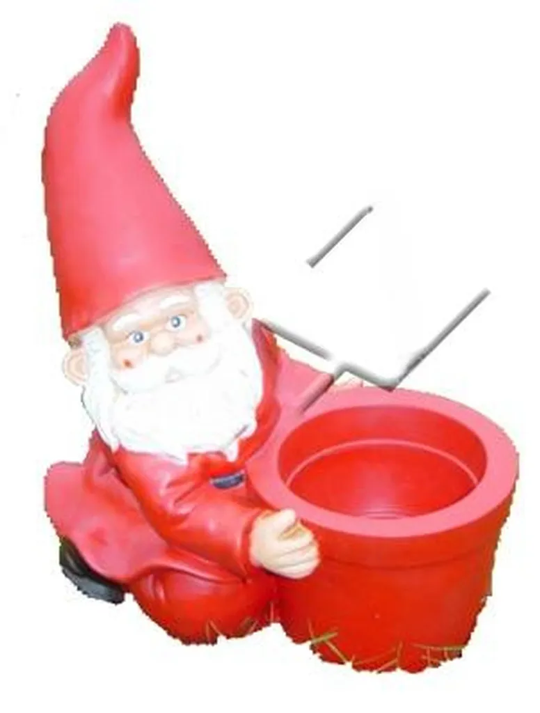 Statue Père Noël extérieure avec jardinière pour décorer vos coins vides