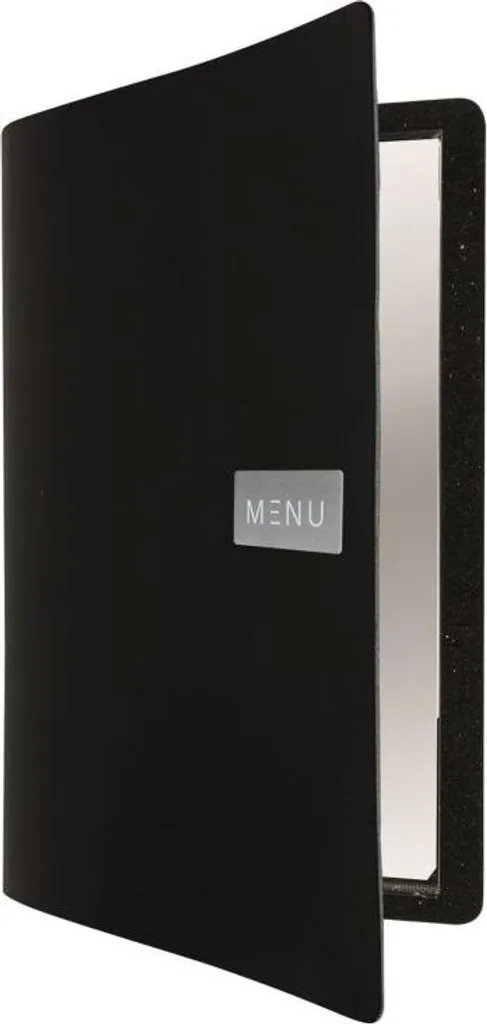 Protège-menu A4 Securit ROYAL noir - Présentoir carte restaurant chic