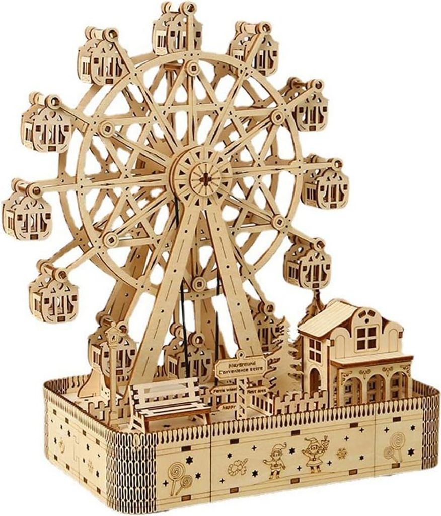3D Puzzle Musik Riesenrad, Holz DIY Bausatz, Kreatives Produktbild 