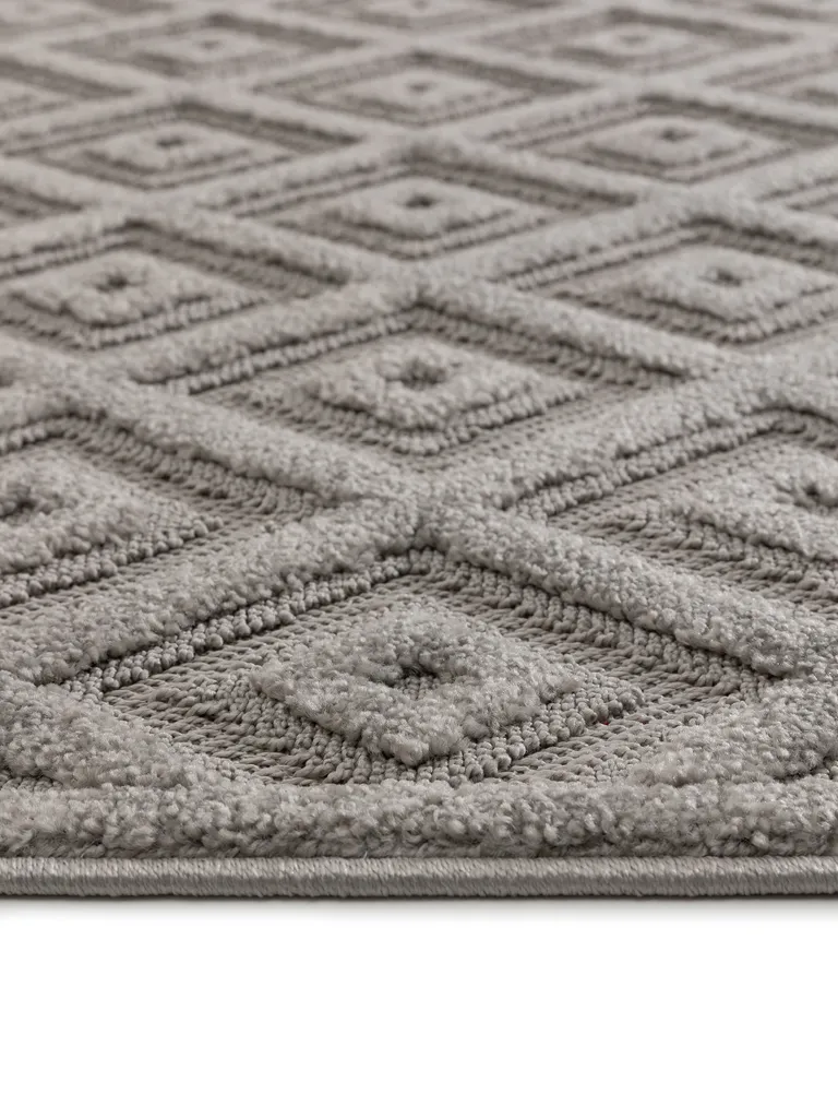 Tapis Lecce Interiyou Gris Clair 120x170 - Texture Douce et Résistante - 6