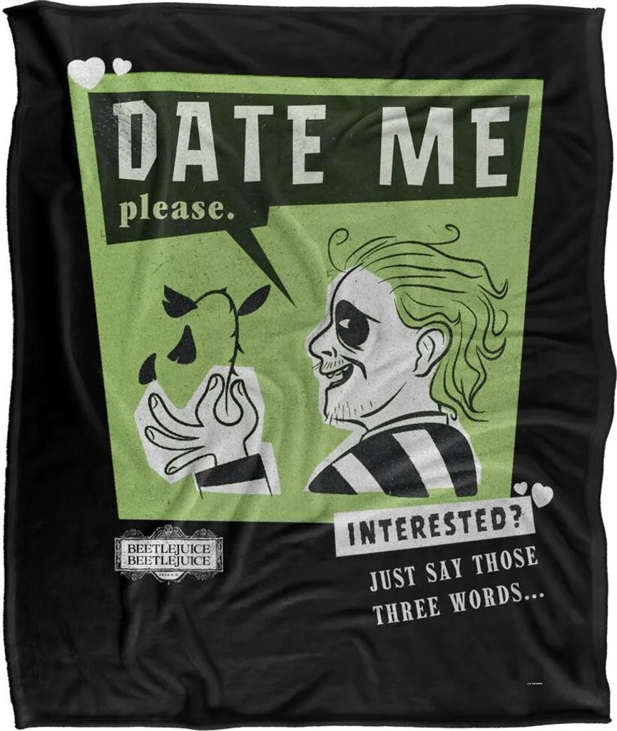 Plaid Beetlejuice TV19098 Anti-Froid - Couverture Douce Design pour Fans