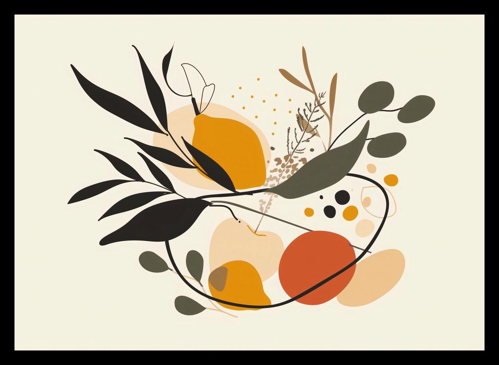 Plakat 35x25cm Botanischer Wirbel