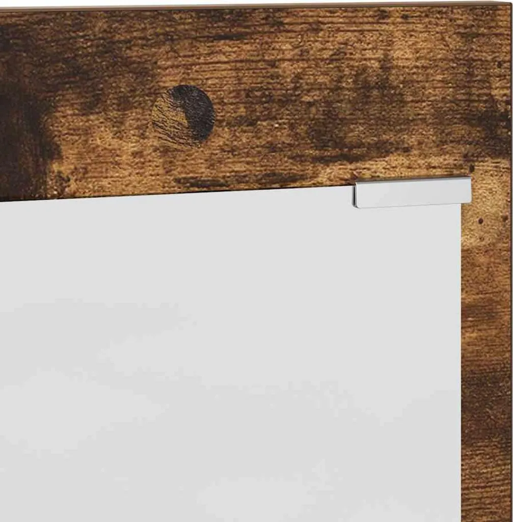 Comodino Sottile a Muro Rovere Affumicato 90x50 - Ottimizzazione Spazi - 8