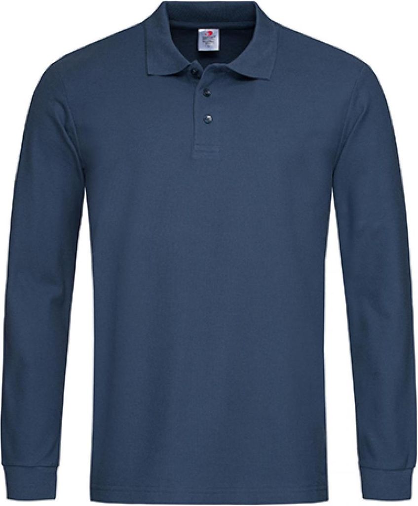 Stedman ST3400 | Herren Longsleeve Poloshirt 100 - Farbe: Navy Blue - Größe: M