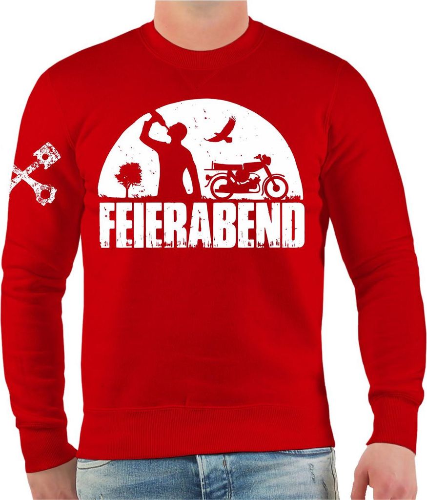 Herren Sweatshirt FEIERABEND Simson Motorrad Moped