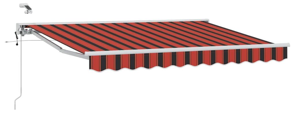 Elektrische ausziehbare Markise Orange und Schwarz 3 x 2,5 m