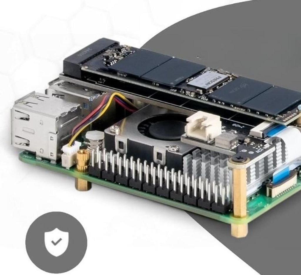 Raspberry Pi 5 8GB PCIe M.2 NVMe - Set | Metallgehäuse | Produktbild 