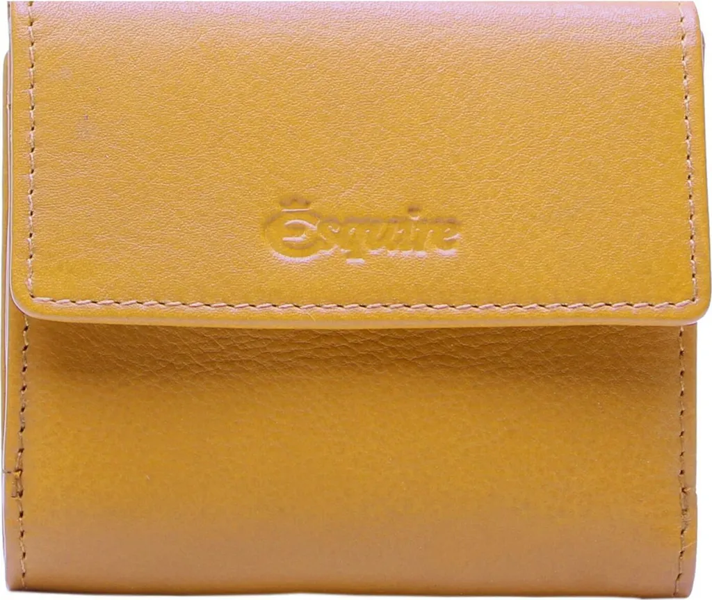Porte-monnaie cuir jaune Esquire Peru avec protection et finitions pro