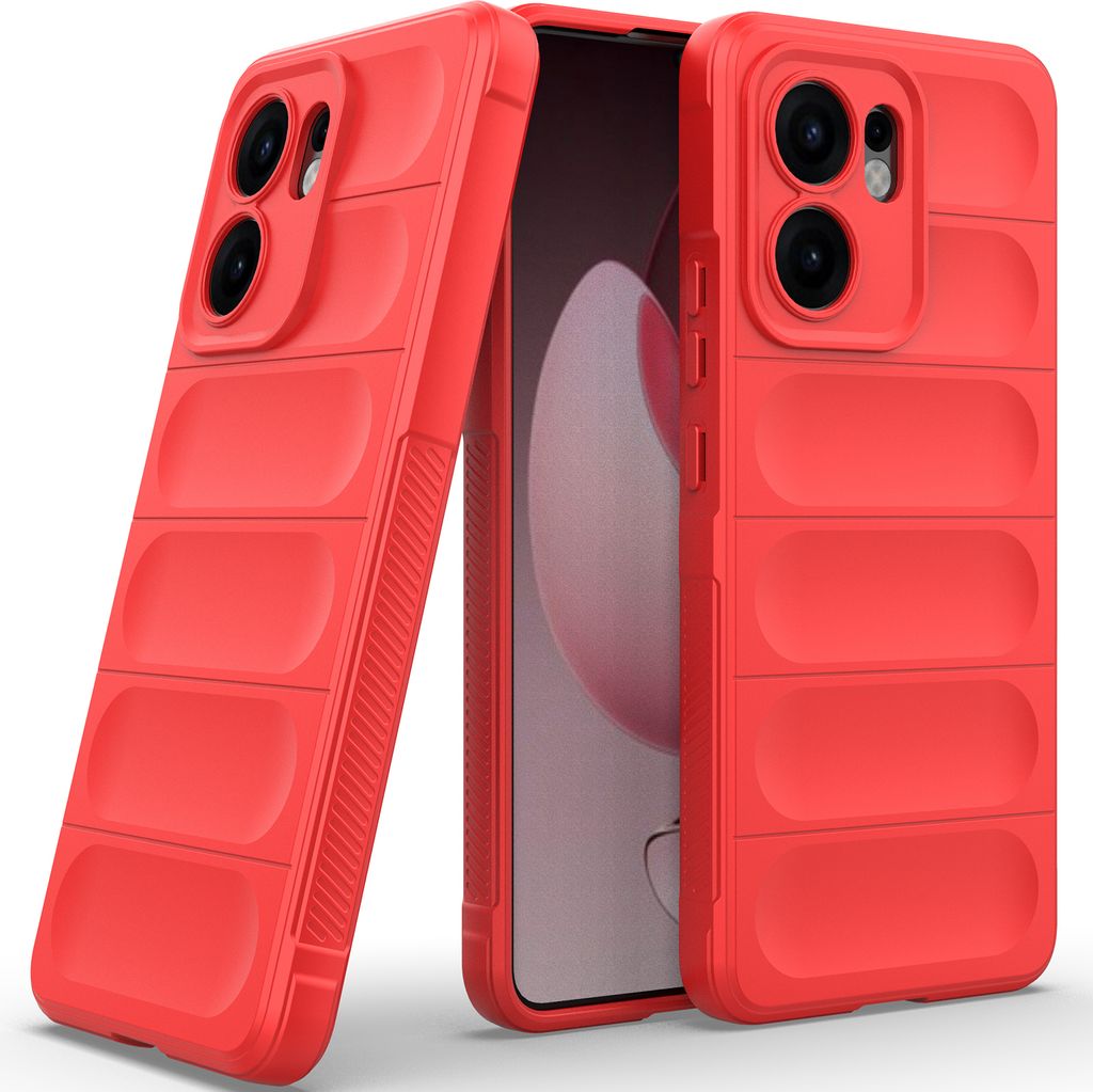 Handyhülle für Oppo Reno13 F 5G Weich TPU Silikon Stossfest Anti-rutsch Hülle Rot