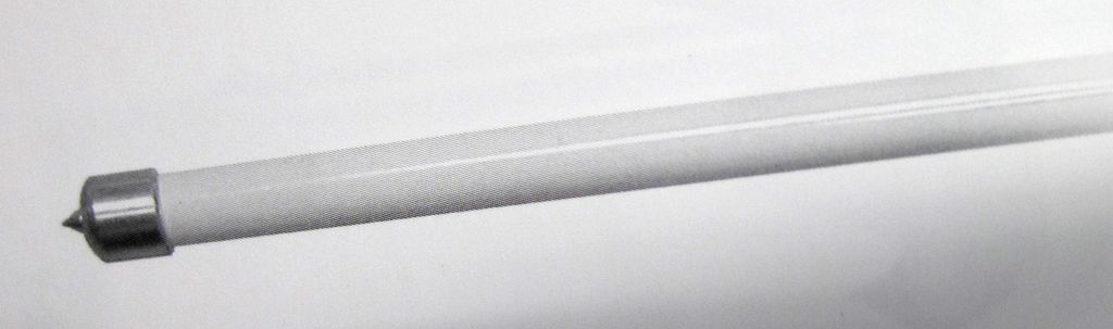 Pinn-Stange Vitrage Weiß Ø 10 mm, L 50-65 cm