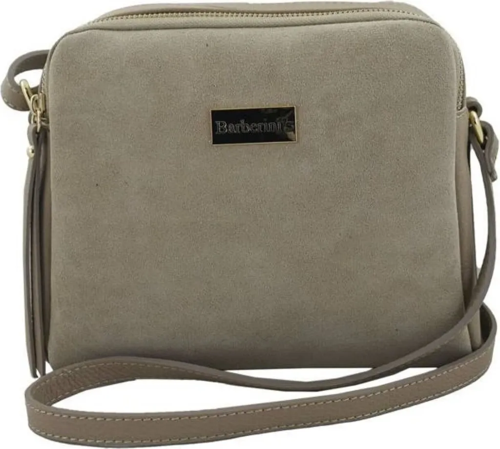 Borsa a Tracolla Barberini's 710256240 in Pelle Beige Made in Italy
