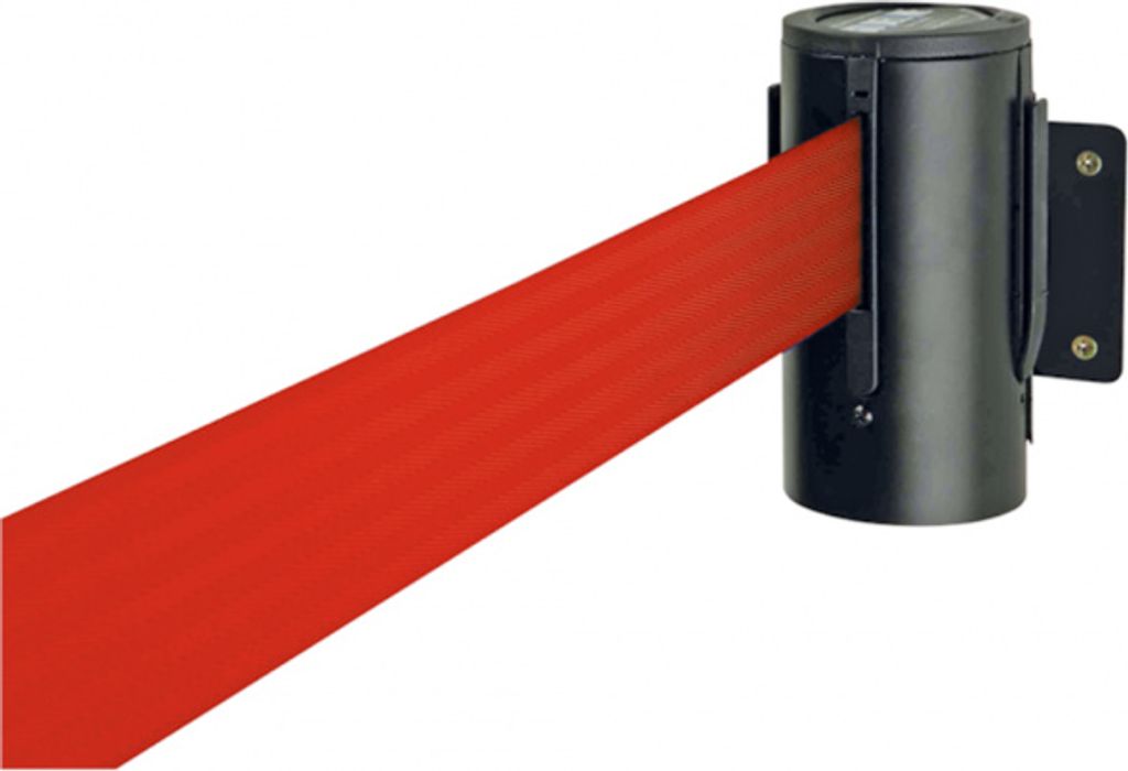 Gurt-Wandeinheit - 1x120 mm | 4m, rot, Gurt: rot | 100x120 mm, 1 Stk