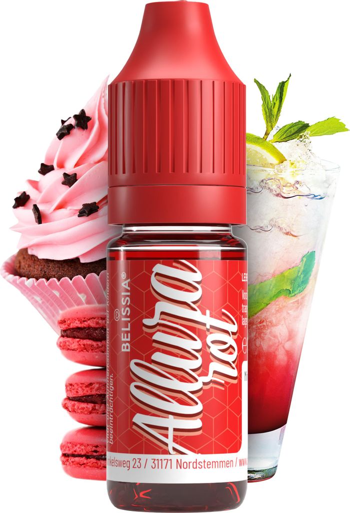 Belissia Lebensmittelfarbe Rot - 10ml flüssig & hochkonzentriert - Lebensmittelechte Speisefarbe zum Backen, Kochen, Fondant & DIY - vegan