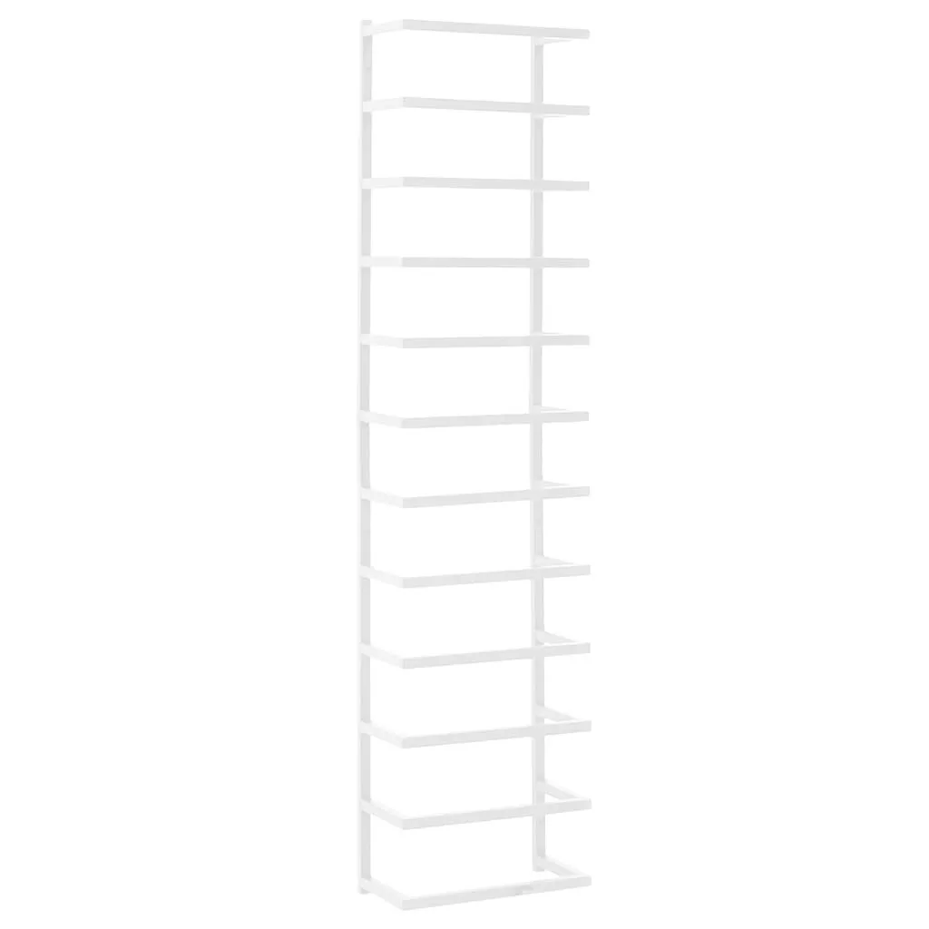 Porte-serviette acier blanc 24x12x96 cm résistant à l'humidité de bain