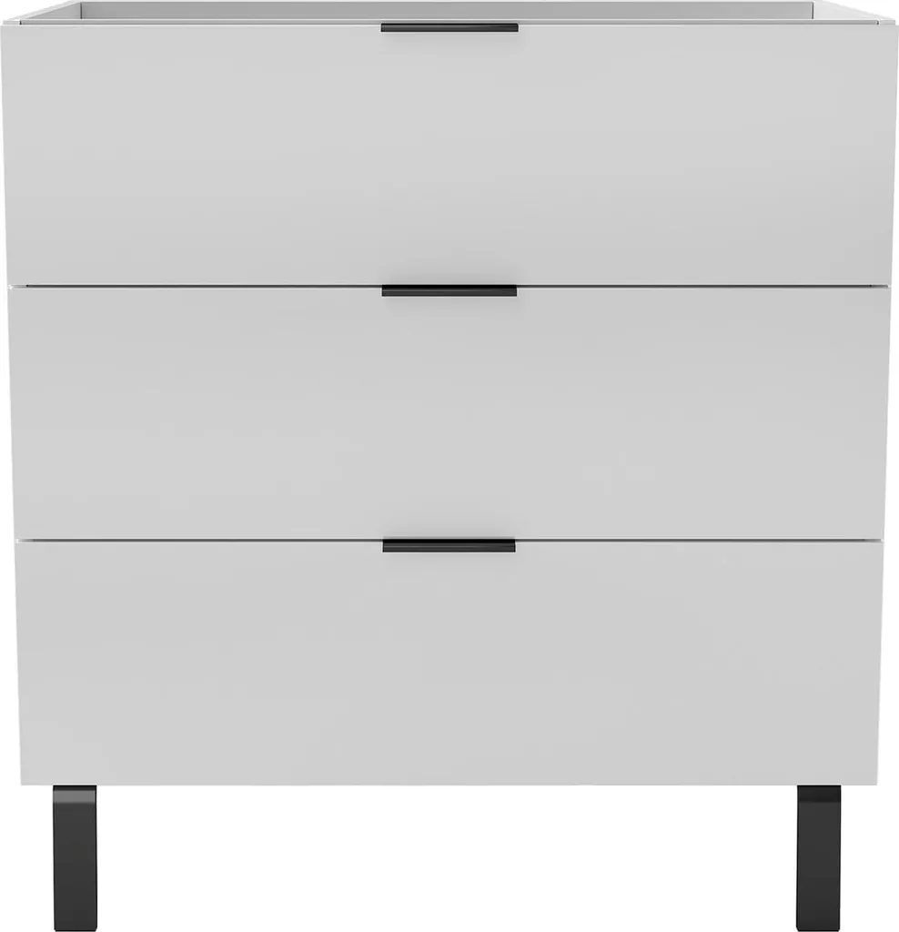 Optimisez votre Salle de Bain avec ce Meuble 3 Tiroirs 79cm Blanc en MDF