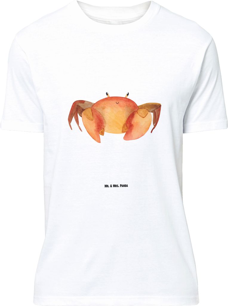 Mr. & Mrs. Panda Größe M T-Shirt Sternzeichen Krebs - Weiß - Geschenk, Herren, Shirt, Tshirt, Krabbe, Meerestier, Geburtstag Juni, Krebse, Juli,...