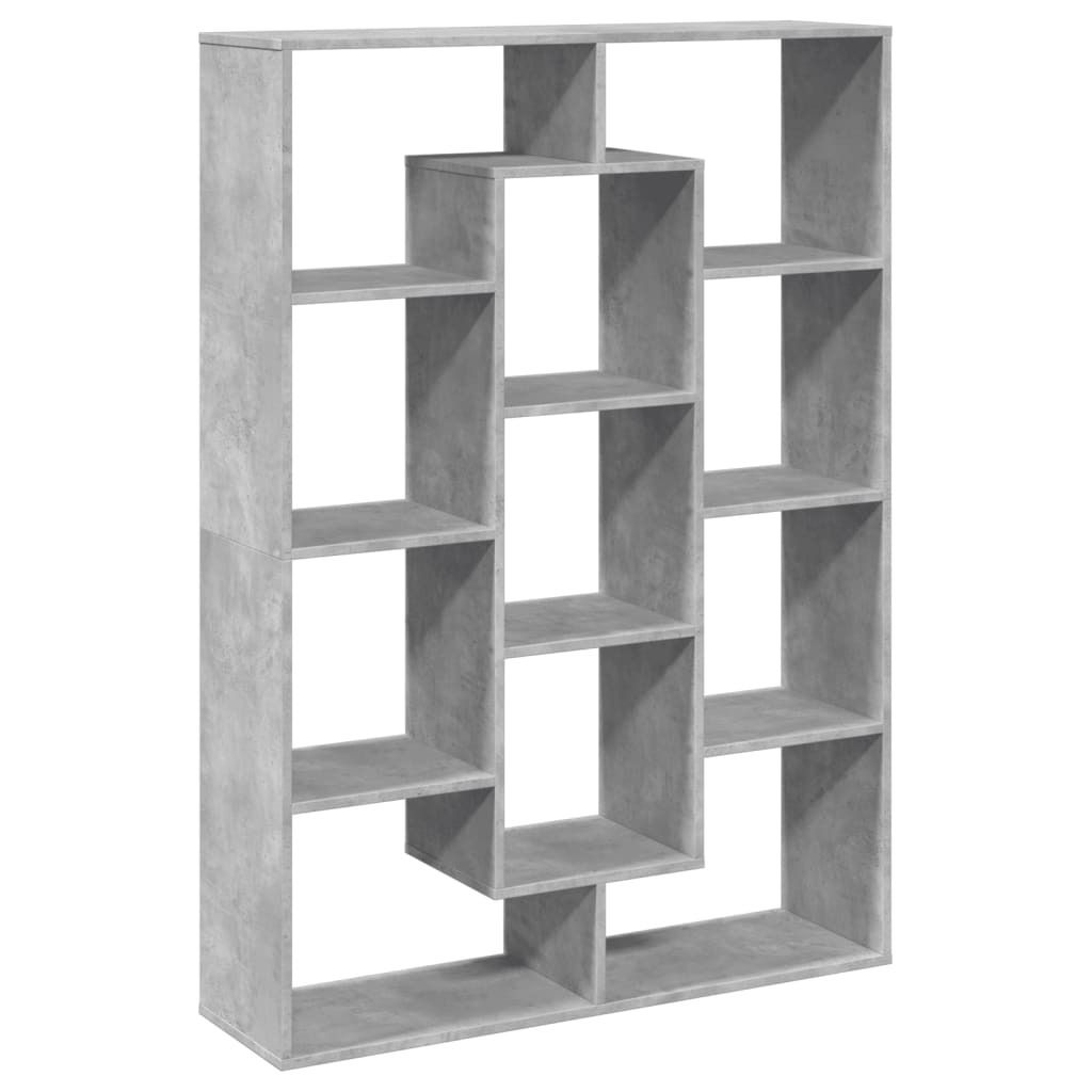 vidaXL Bücherregal Betongrau 102x29x143 cm Holzwerkstoff