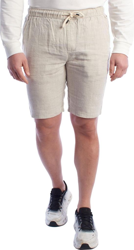 inMyHood Herren Leinen-Bermudashorts mit Kordelzug HS24MBE09