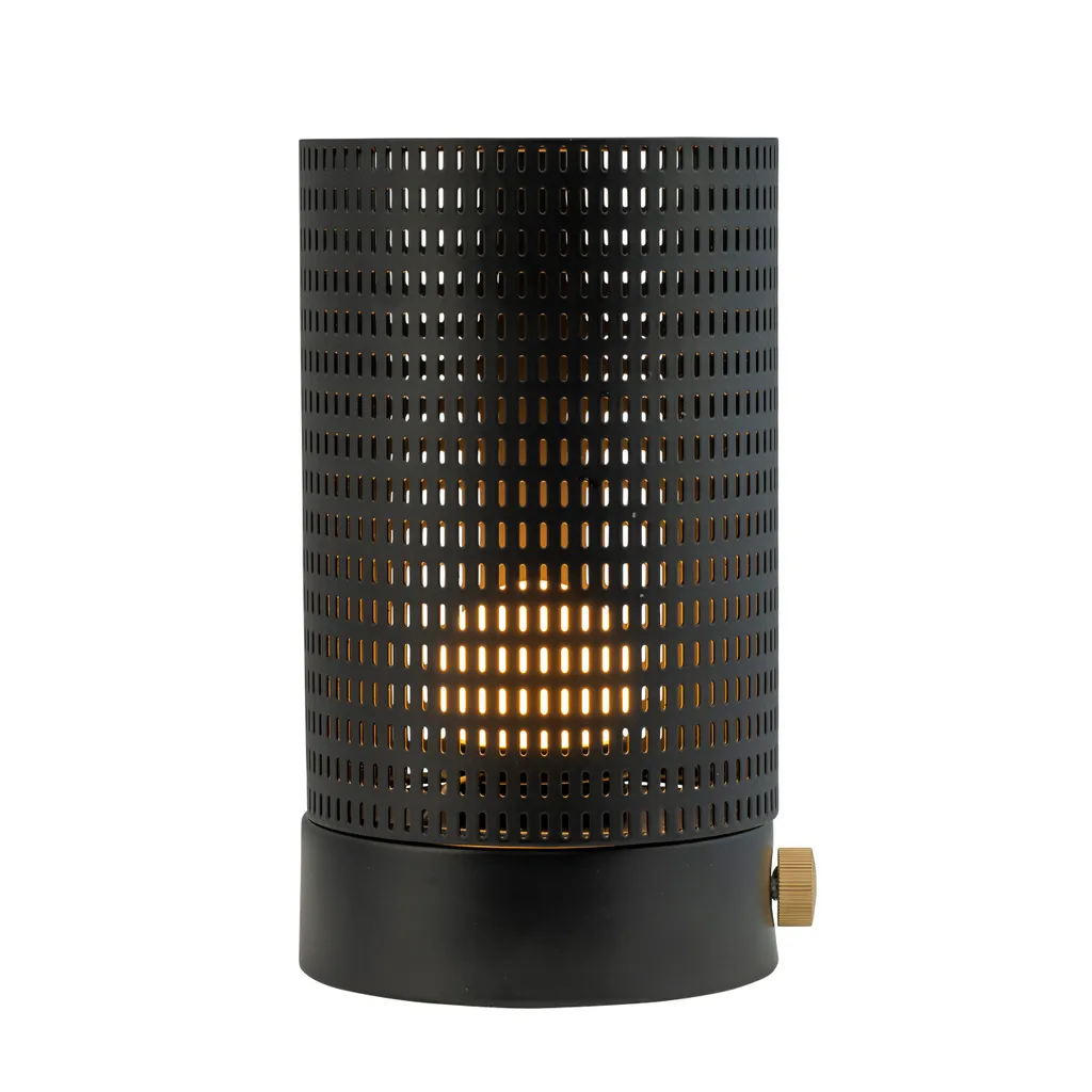 Lampada Tavolo Ricaricabile LED Metallo Nero Ottone | Prezzo Shock
