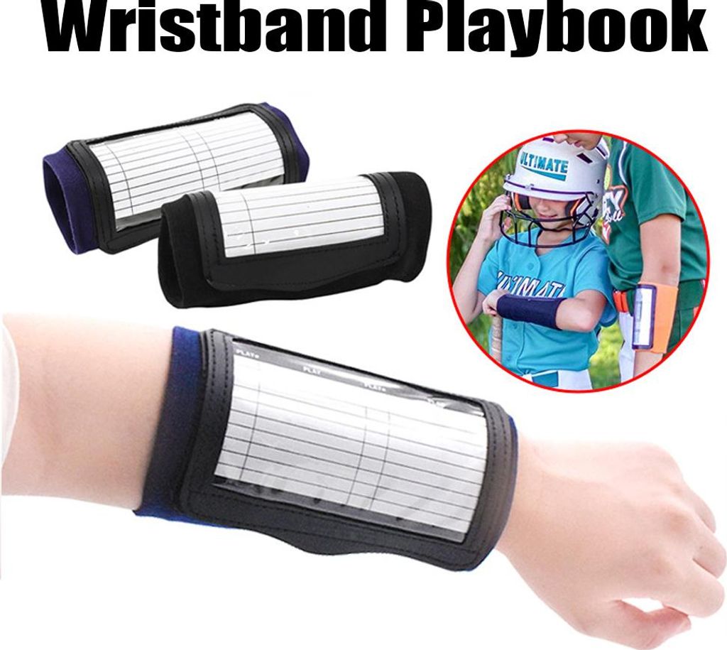 Fußball-Armbänder mit klarem Fenster, professionelles Basketball-Softball-Armband, Playbook, gute Elastizität