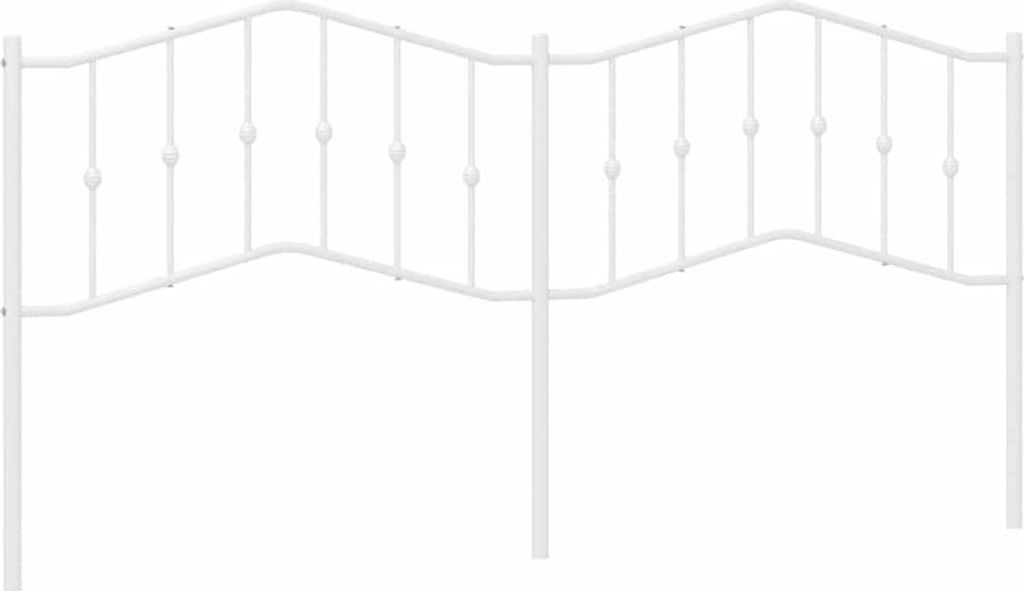 vidaXL Ersatz-Kopfteil Metall Weiß 193 cm