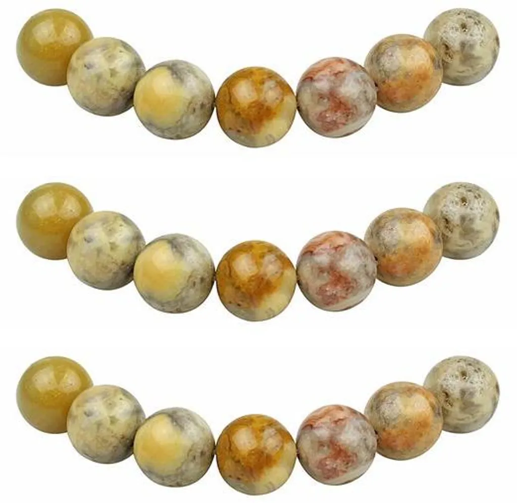 Perles en Agate Naturelle 4mm Rondes - Lot de 85 Pièces pour Loisirs DIY