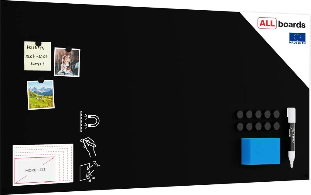 Magnetplatte rahmenloses SLIMboard - Kreideoberfläche - Produktbild 