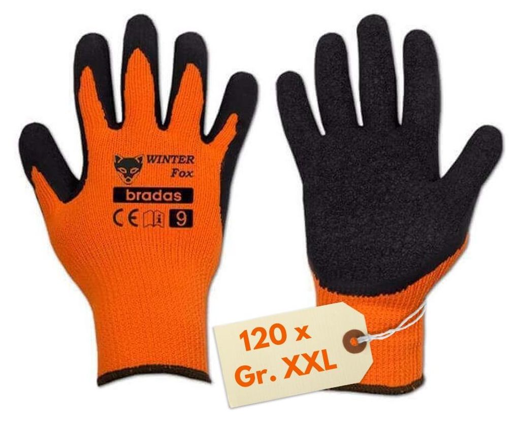 120 x Arbeitshandschuhe Herren Größe XXL Schnittfeste Handschuhe Arbeit Mechanikerhandschuhe Latex Schutzhandschuhe Montagehandschuhe Sicherheits...