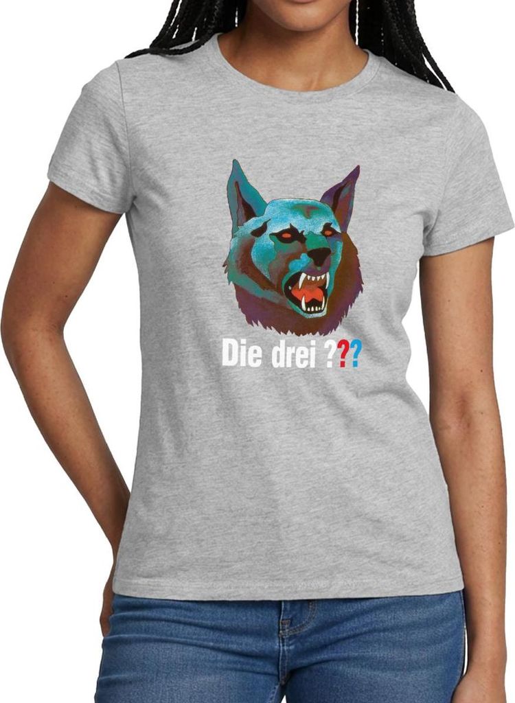 Spreadshirt Die Drei Fragezeichen Der Karpatenhund Frauen T-Shirt, XL, Grau meliert