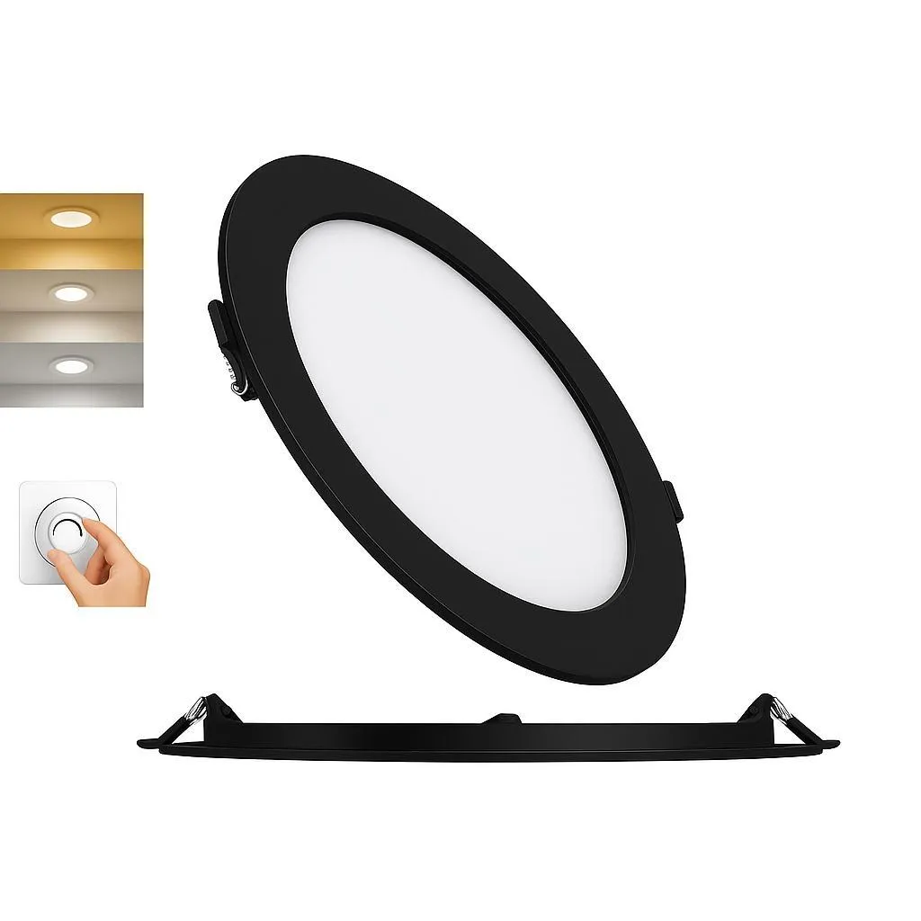 Offerta Faretto LED 12W Braytron Nero - Ultrasottile e Dimmerabile