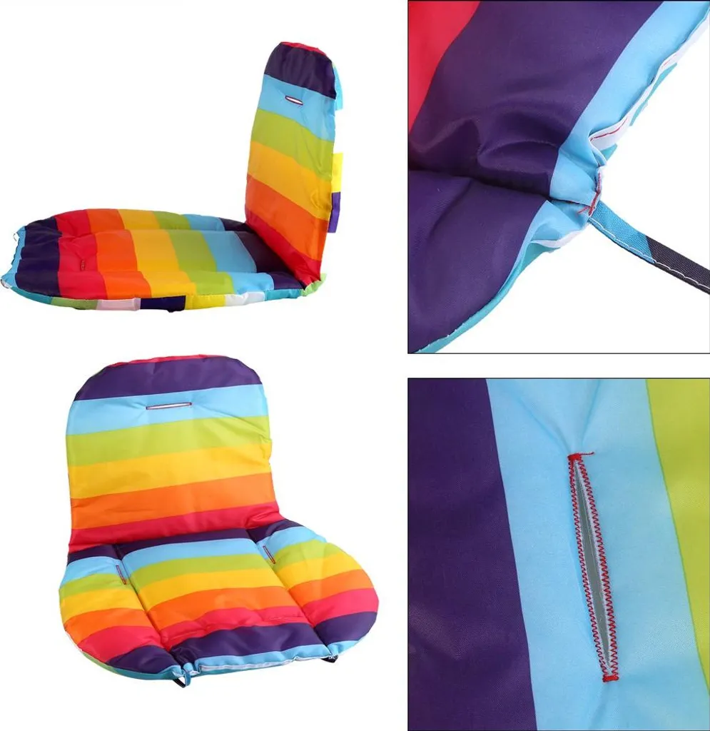 Coussin poussette imperméable souple 68cm - Protection siège arc-en-ciel
