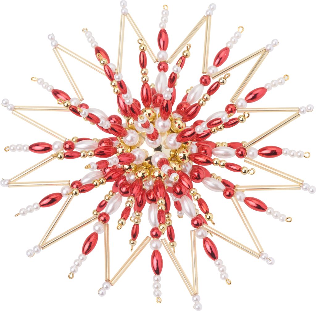 Perlenstern-Komplettset "Classic Red/Gold"