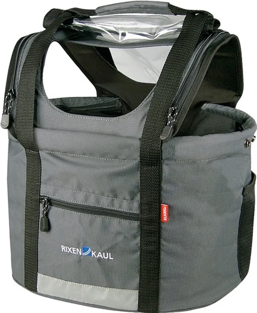 Panier chien vélo sécurisé en osier 24L gris - RIXEN & KAUL Doggy Sac