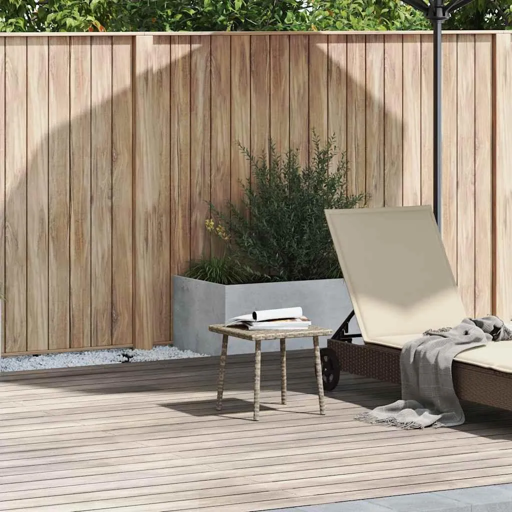 Table Basse Jardin Carrée Compacte Gris Clair 40x40x37cm Design