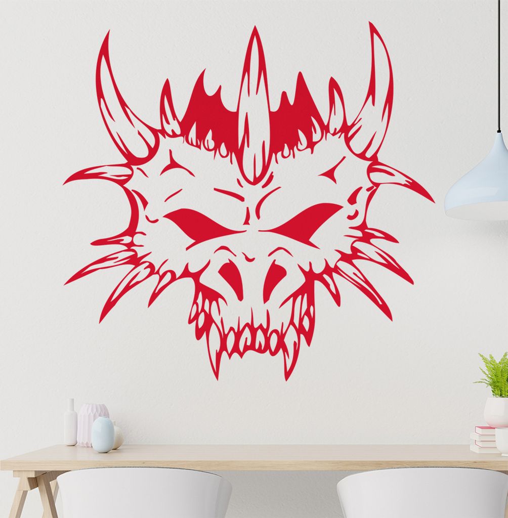 Skelettkönig Wandtattoo in 6 Größen - Wandaufkleber Wall Sticker - Dekoration, Küche, Wohnzimmer, Schlafzimmer, Badezimmer