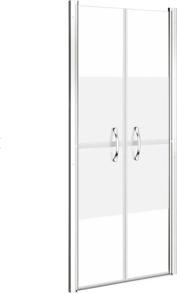 Paroi de douche pivotante semi-mate 86x190 cm en verre trempé ESG