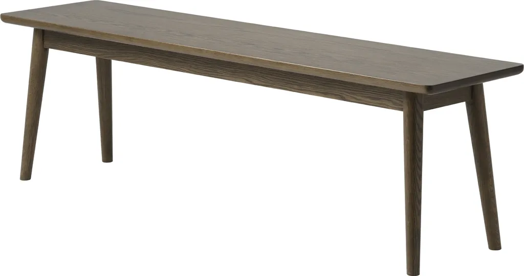 Banc de salle à manger Blanes 150 cm en bois massif fumé et verni