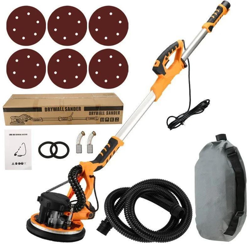 Elektrischer Trockenbauschleifer Wandschleifer - Exzenterschleifer - 1390 W - 900–1200 U/min - Drehzahl einstellbar - 220 V EU-Stecker