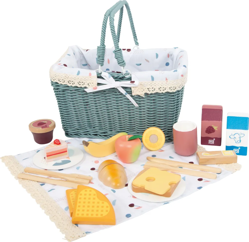 Small Foot Set pique-nique bois 26 pièces - Jouet d'imitation complet