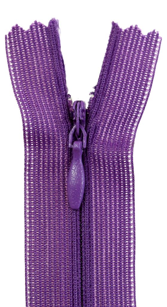 1 Reißverschluss spiral verdeckt, 18cm, unteilbar, unsichtbar, violett