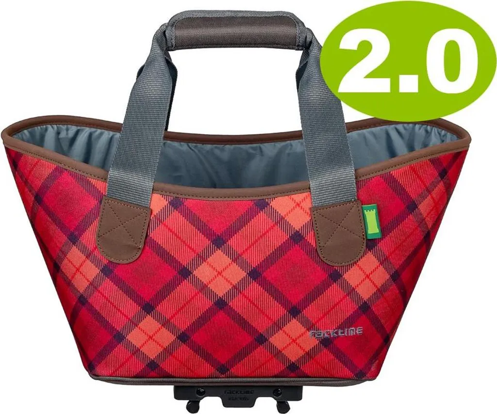 Sac shopping vélo pour courses Agnetha 2.0 Racktime Rouge Noble élégant