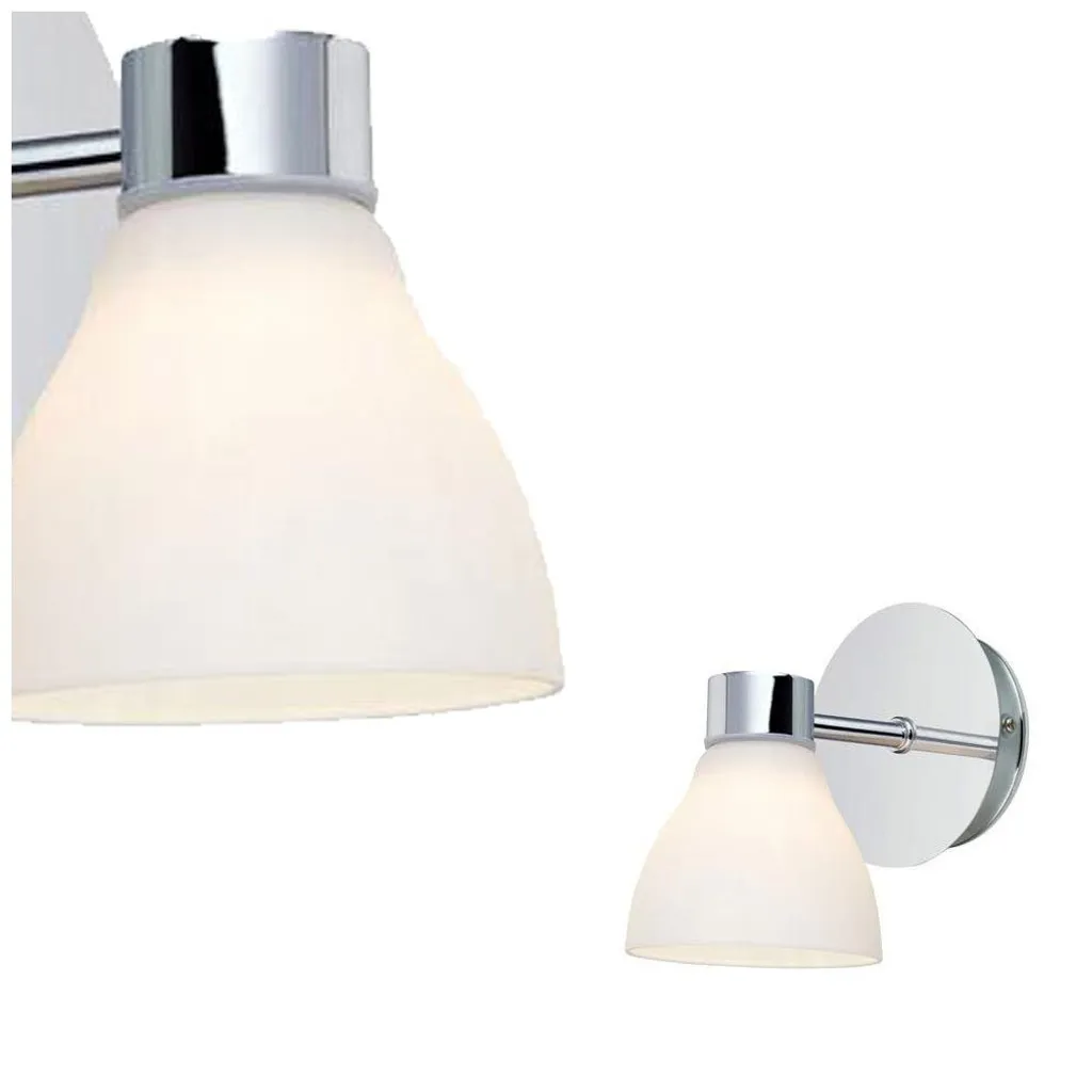 Applique de salle de bain CASSIS 1 lumière chrome pour miroir et vasque