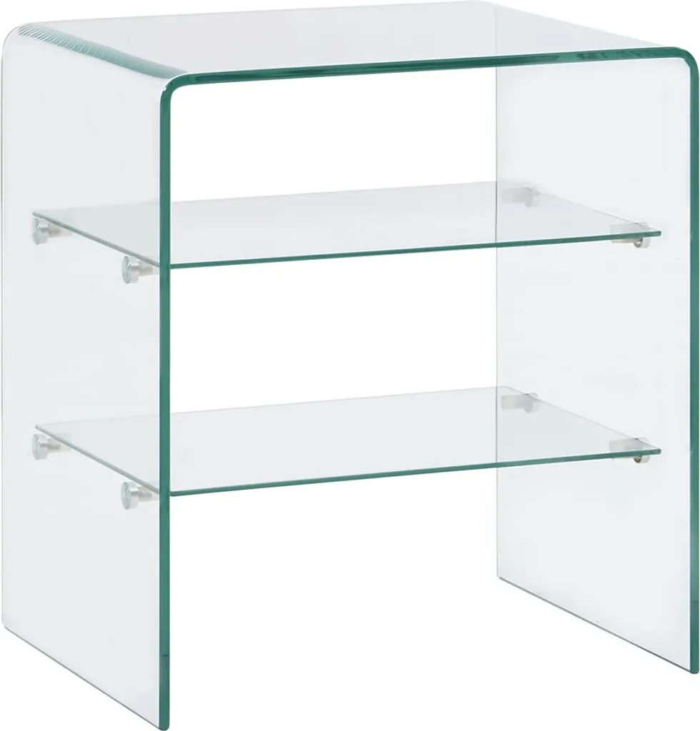Table basse 50x40x56 cm verre trempé facile à nettoyer et gain de place