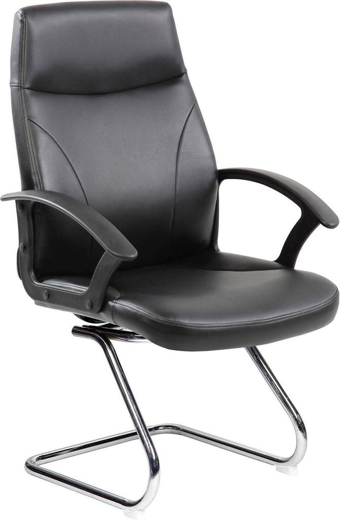 Bürostuhl Dgliozz, Chefsessel mit Armlehnen, Ergonomischer Bürostuhl, Schwarz, 60x59h95, cm